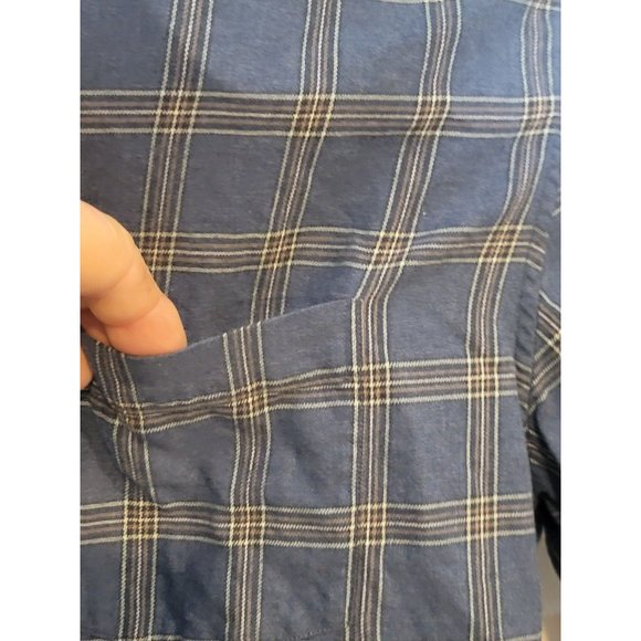 Bonobos Button Down Long Sleeve Flannel Shirt Blue Plaid Large - Picture 4 of 5